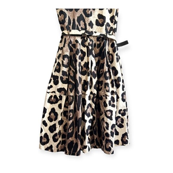 Samantha Sung Claire Sleeveless Animal Print Dress, Size 2 - Picture 9 of 16